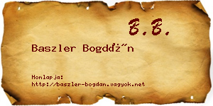 Baszler Bogdán névjegykártya